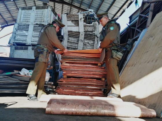 Se Recuperan 3.500 kilos de cátodos de cobre robados en el norte