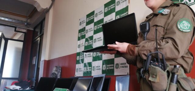 La Serena: Se recuperan 10 computadores robados desde el sector de las compañias